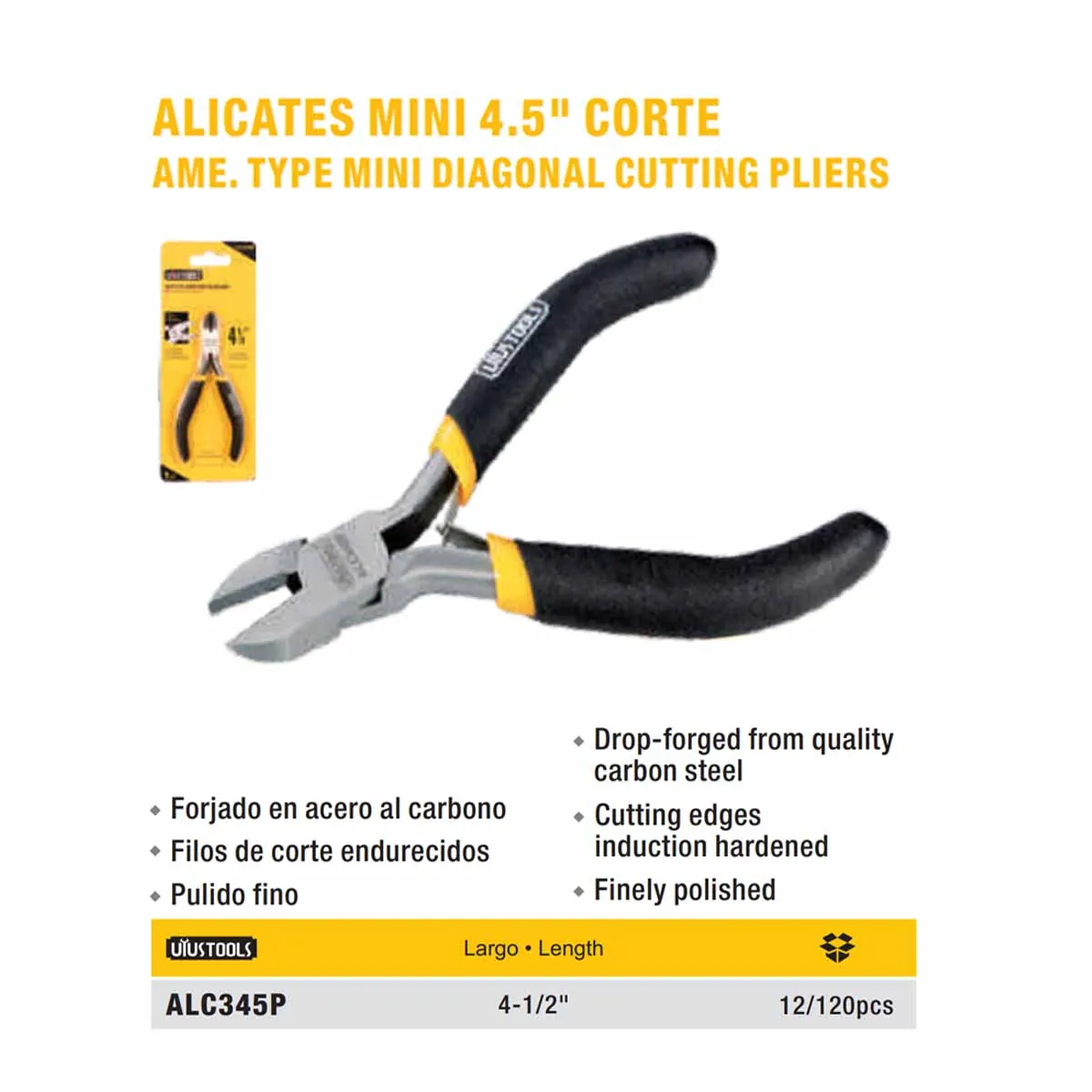 ALICATE MINI CORTE UYUST (ALC345P) 4 1/2"