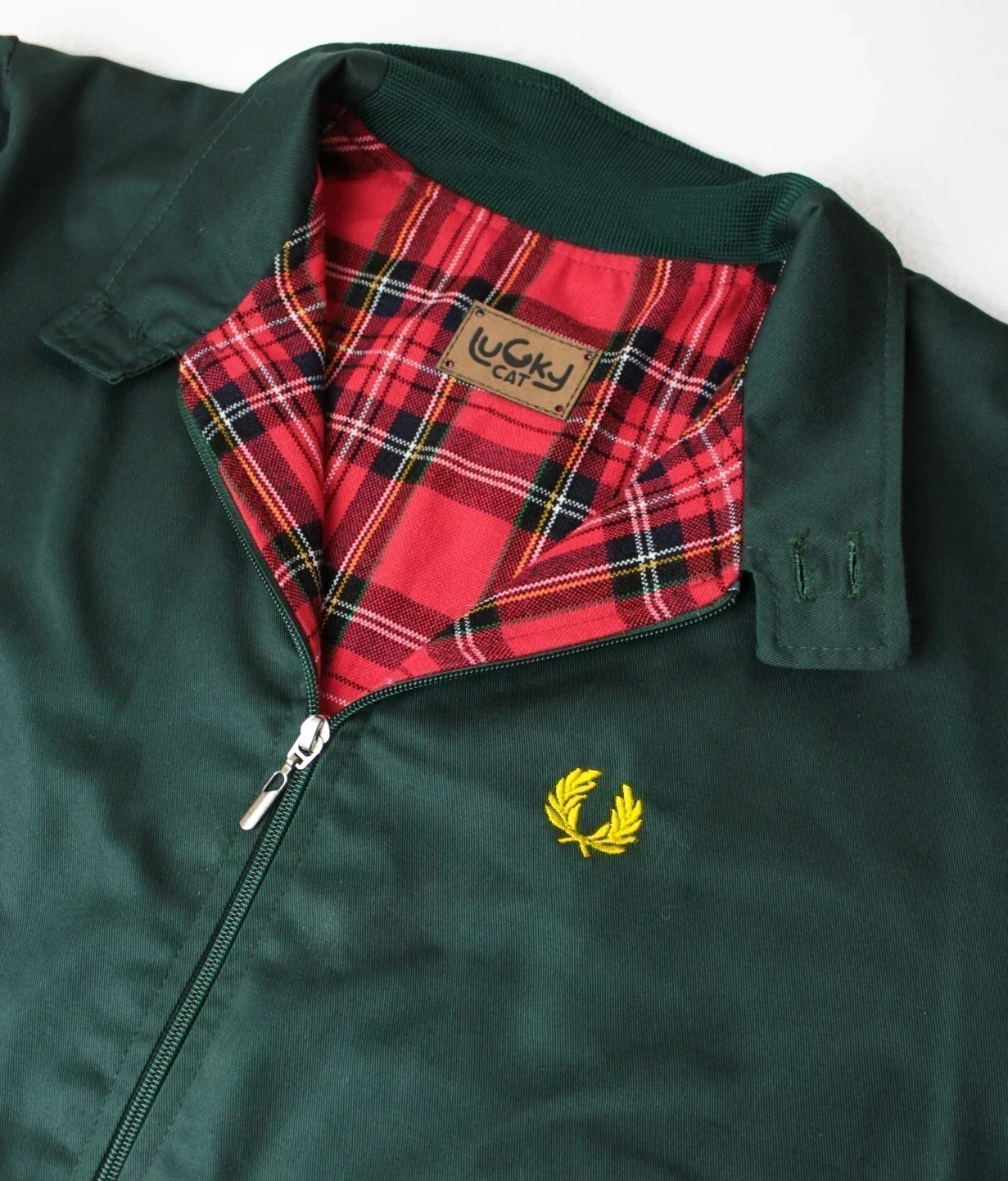 Chaqueta estilo harrington verde 