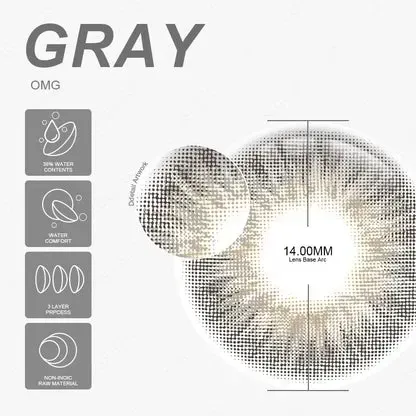 Lentes de contacto - Referencia: OMG GRAY  3