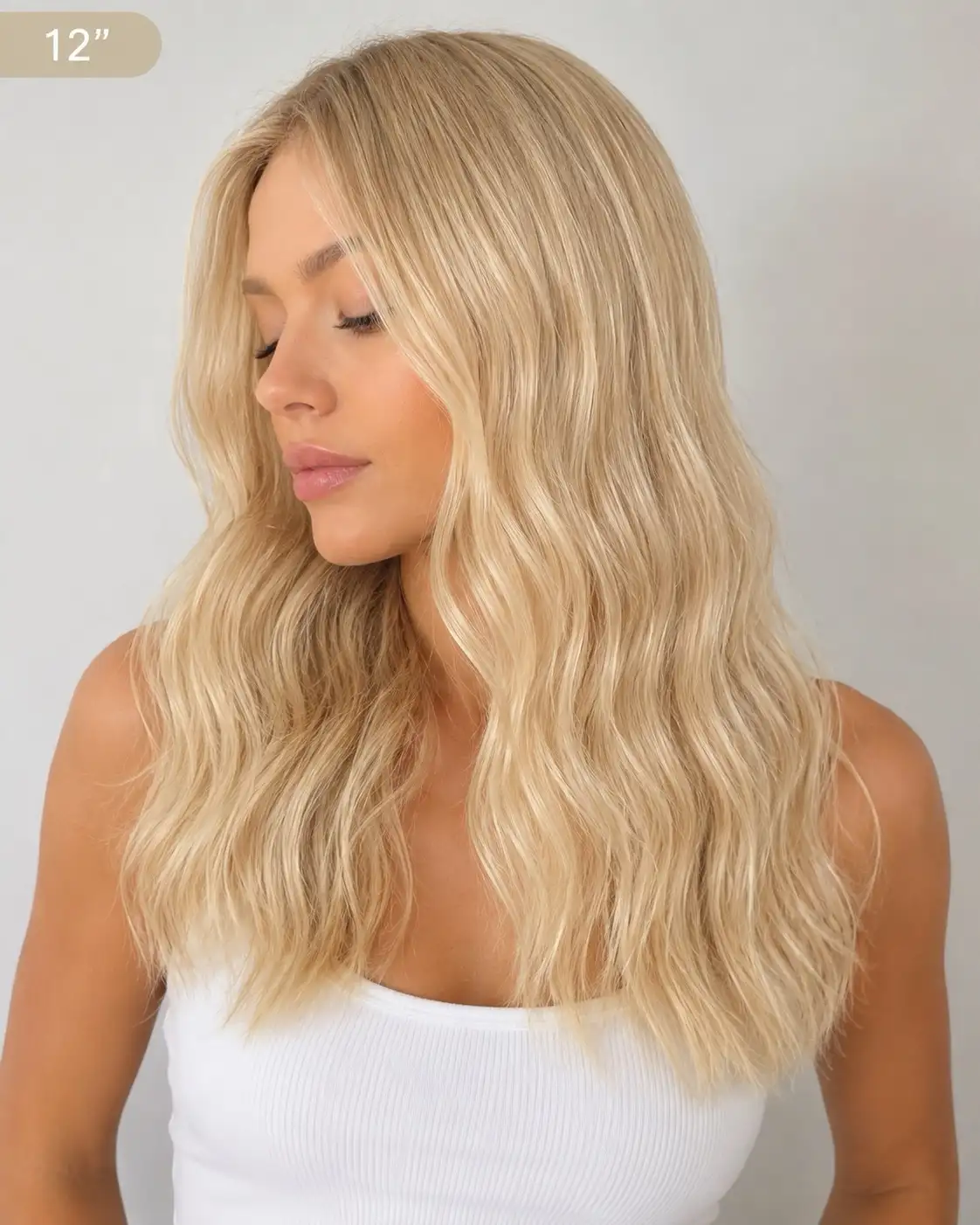 Extensiones cabello humano para coser de 12 pulgadas 130g 