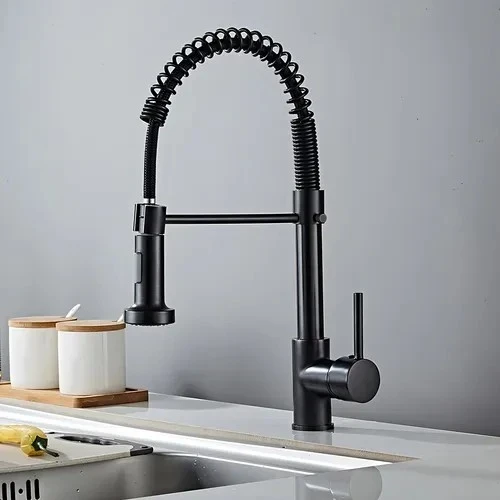 Canilla monocomando extensible negro N06