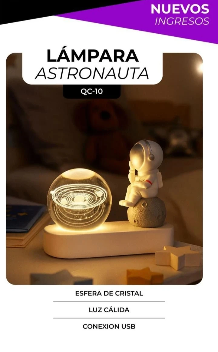 LAMPARA DE ASTRONAUTA C/ ESFERA 