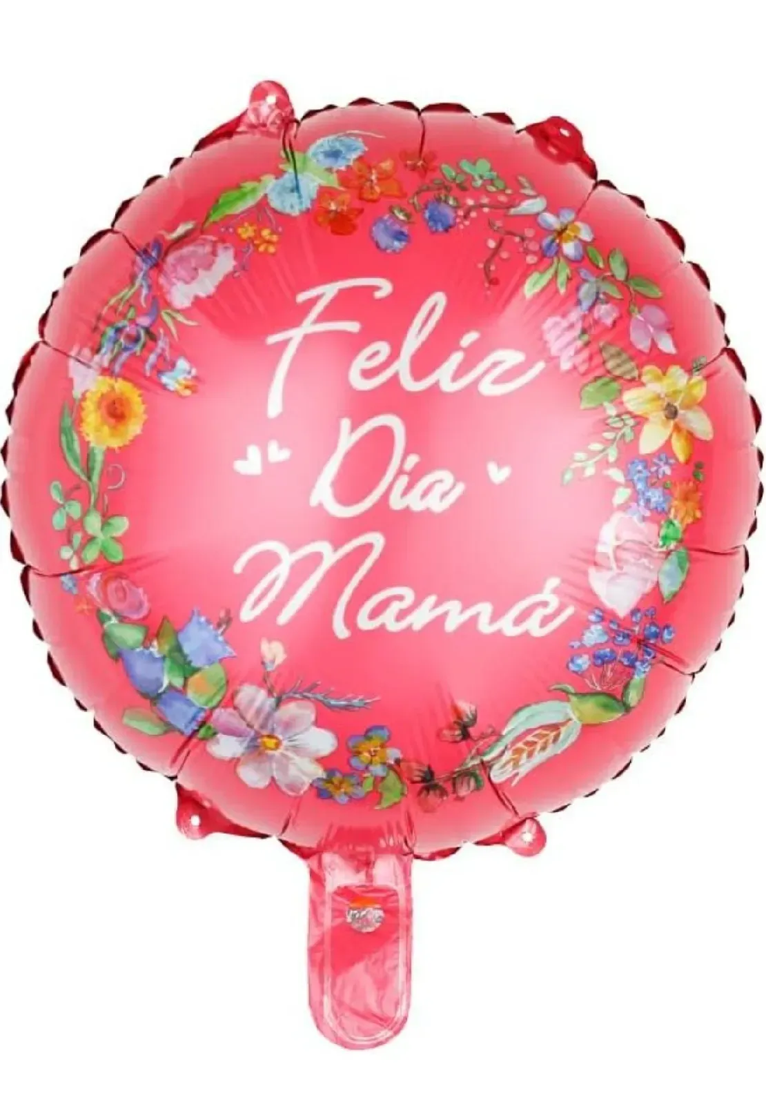 Globo metalizado 18 pulg "Feliz dia mama" flores
