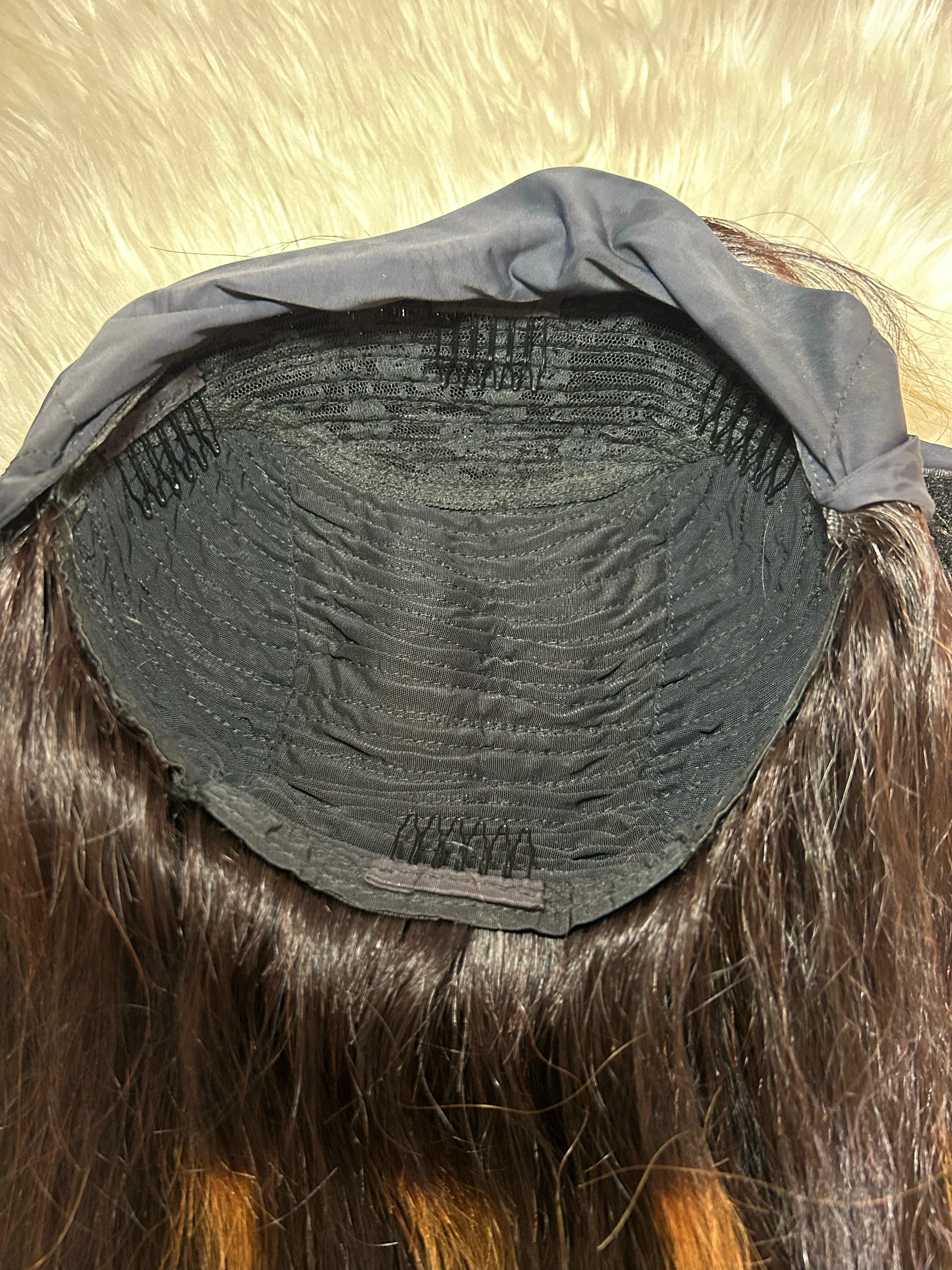 Peluca con diadema 20” pulgadas, cabello humano  5