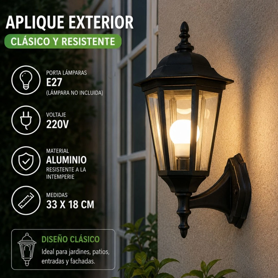 Farol de Aluminio para Exteriores 2