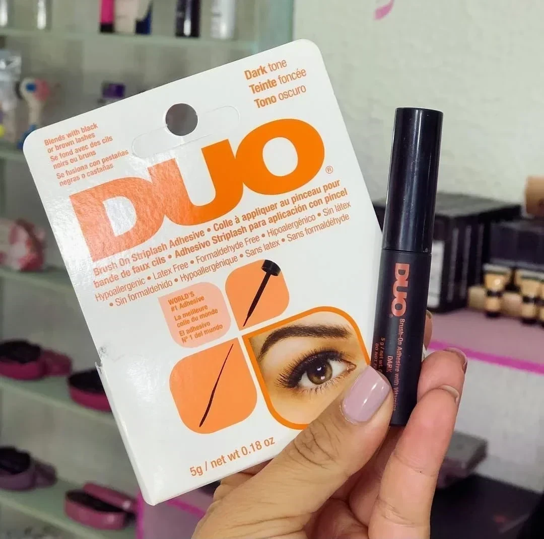 duo pegante para pestañas con vitamina c sin latex naranja