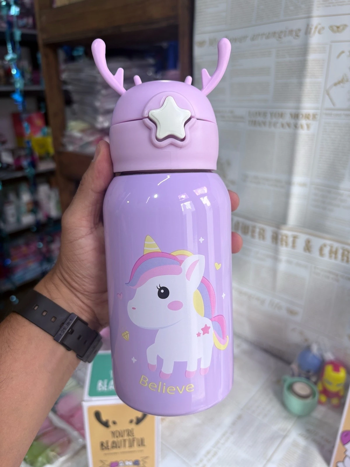 Termo acero inoxidable doble tapa con funda y taza.  6