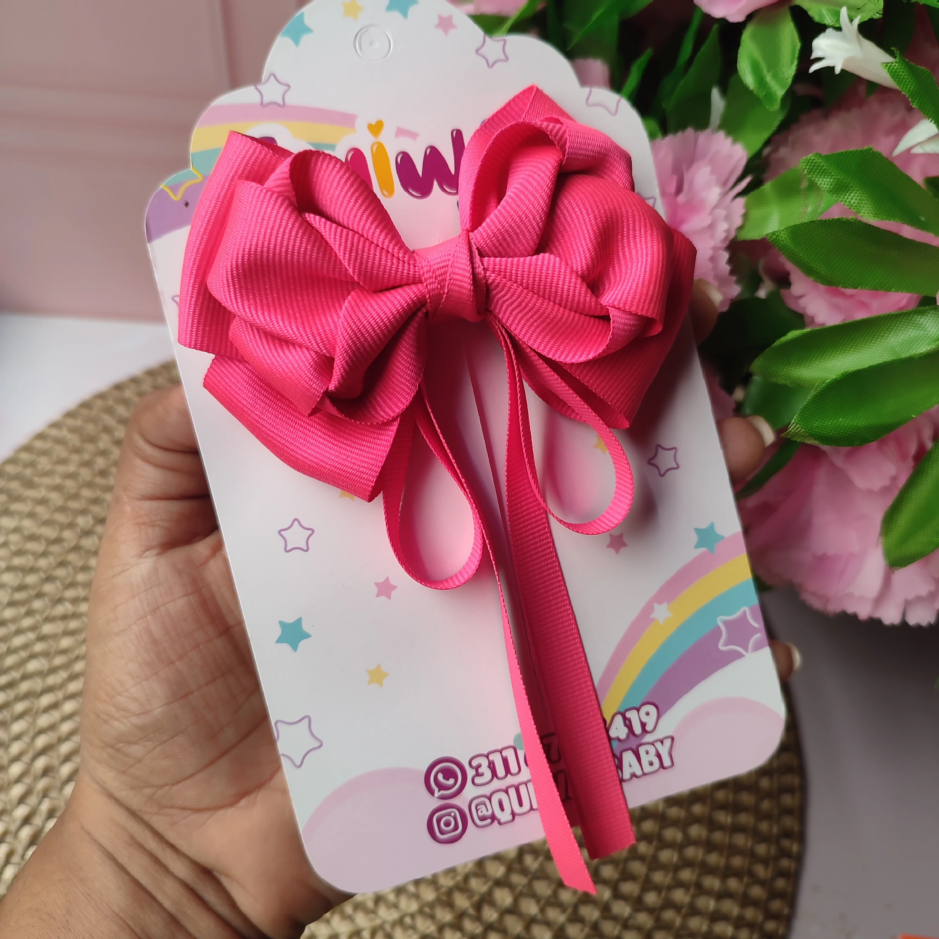 Lazo Nini carnaval fucsia neon