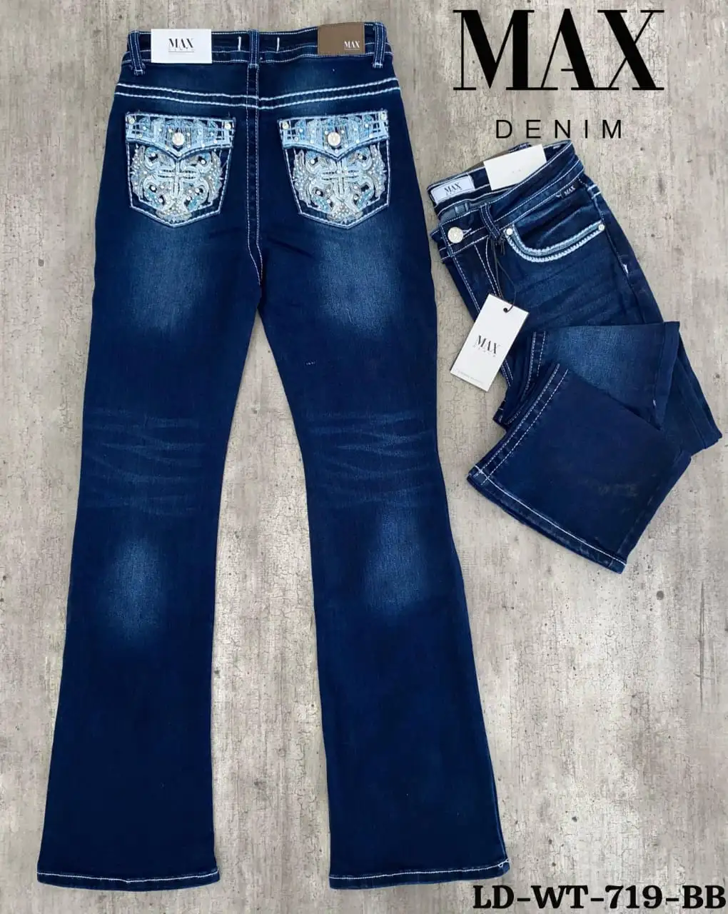 PANTALON BORDADO PIEDRAS