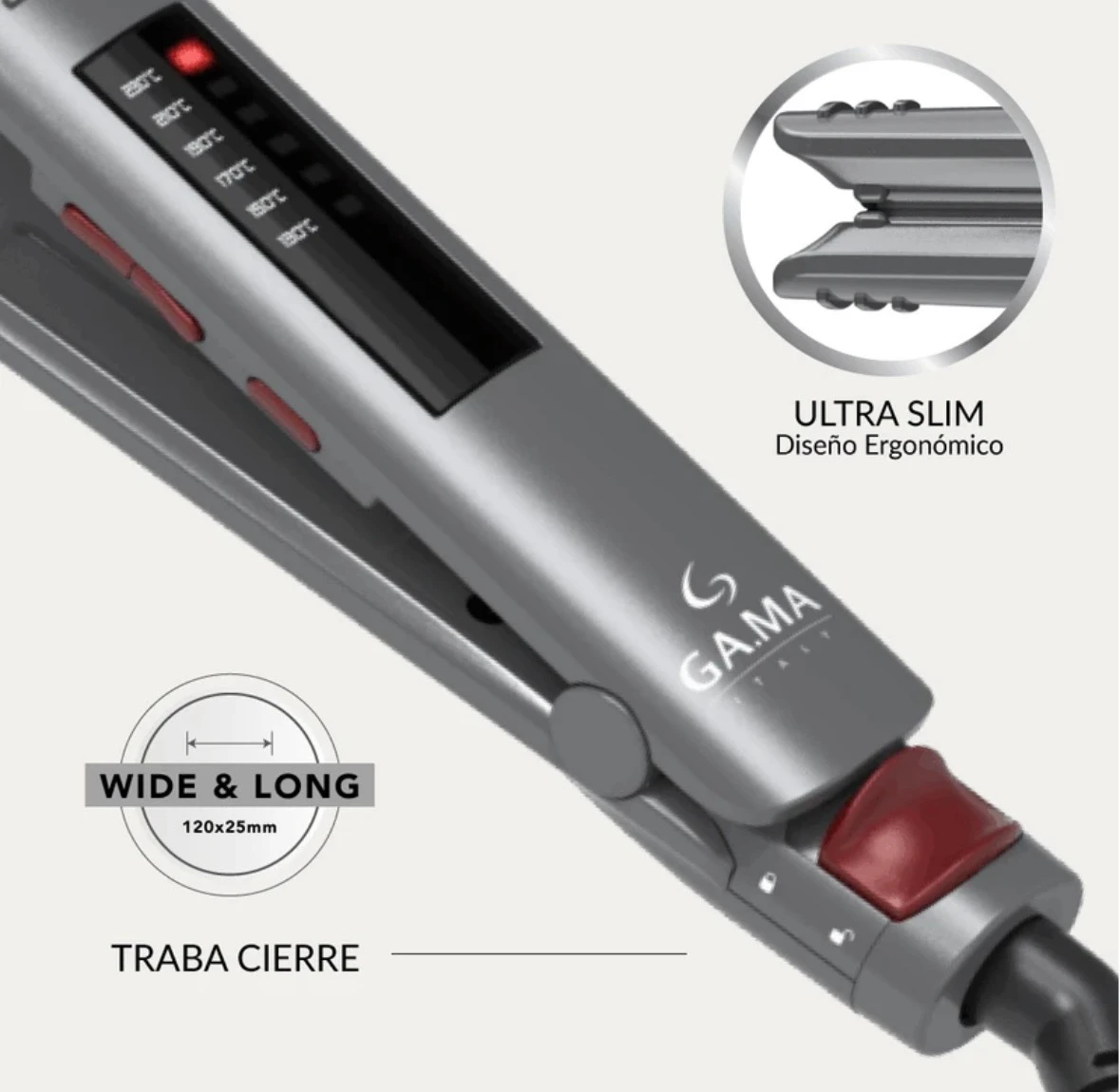 PLANCHITA DE PELO GAMA ELEGANCE LED TITAN KERATIN 2