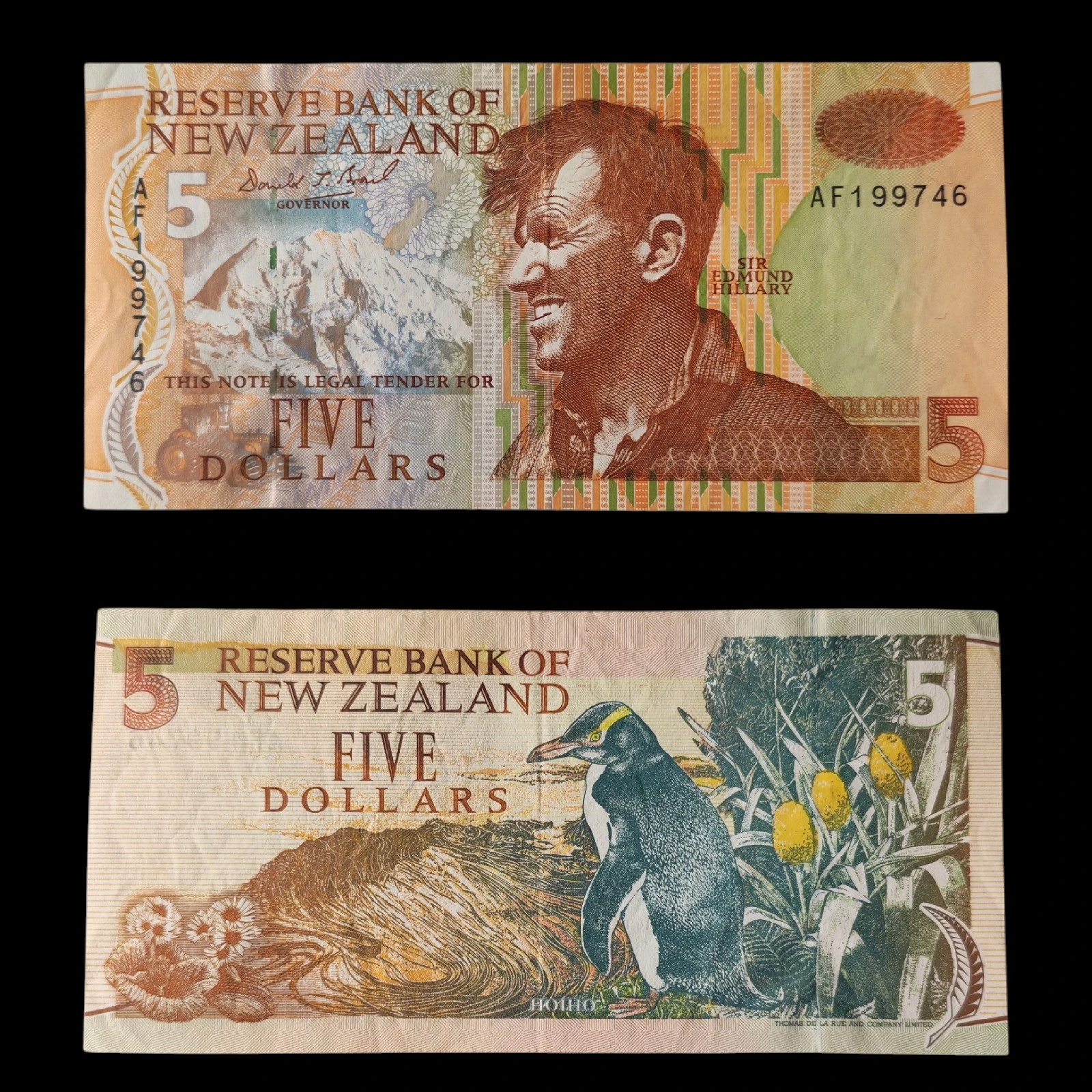 ° Nueva Zelanda 5 Dolares Circulado