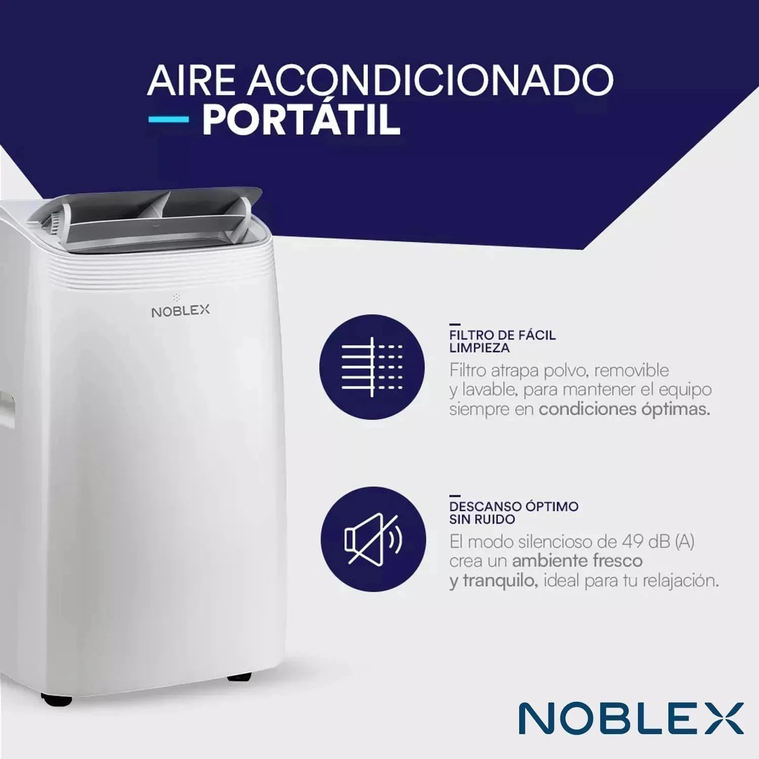 AIRE ACONDICIONADO PORTÁTIL NOBLEX 3500W 