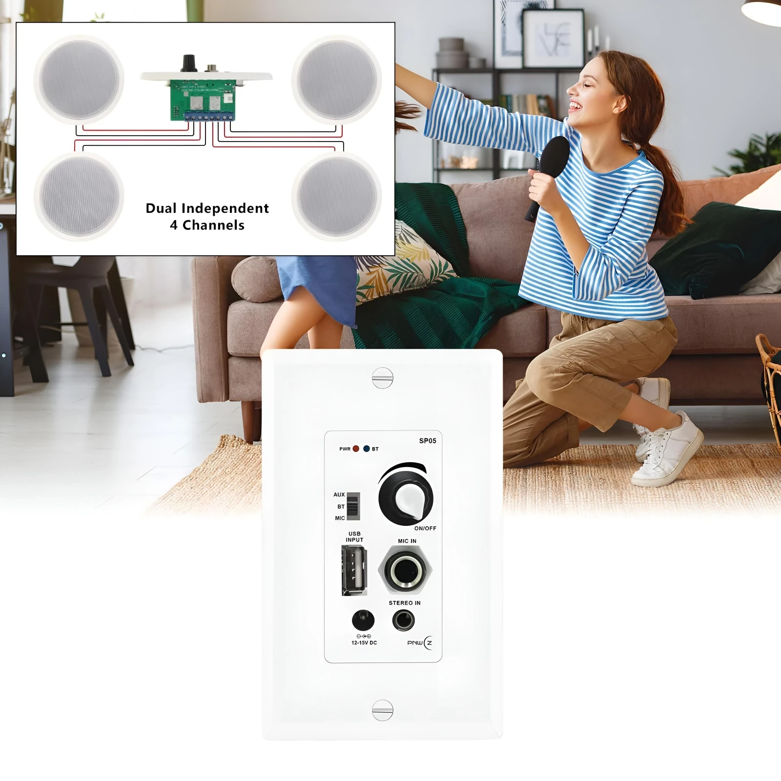 AMPLIFICADOR PLACA PARED 4 CANALES  3