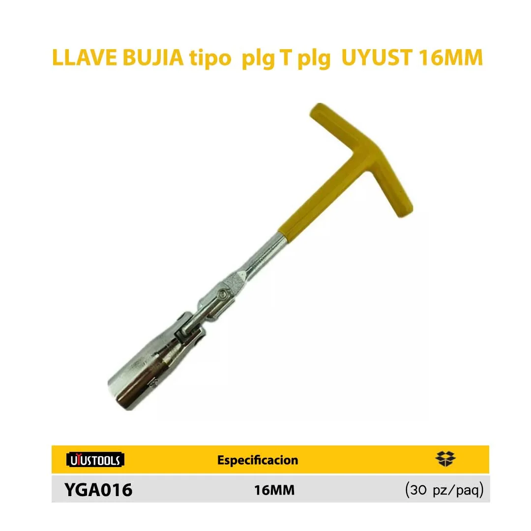 LLAVE BUJIA tipo "T" UYUST 16MM