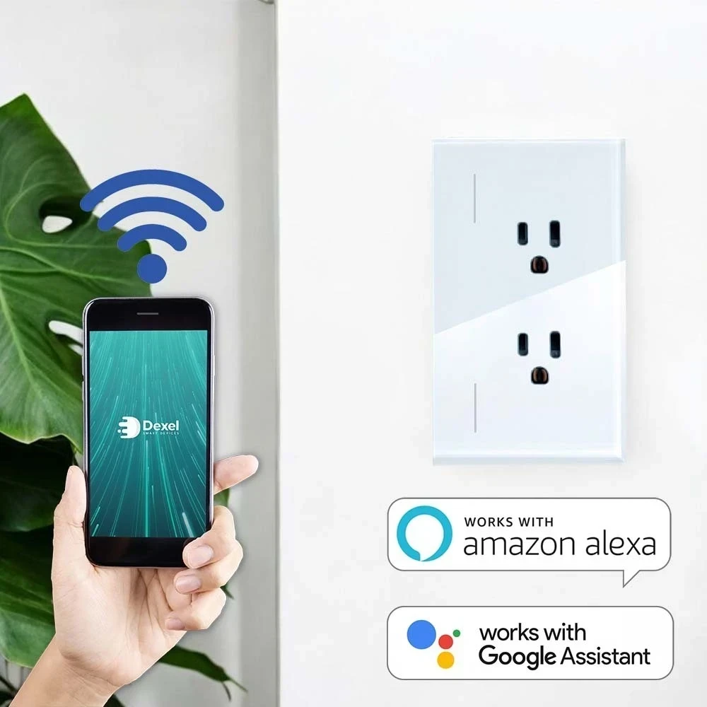 TOMACORRIENTE PARA EMPOTRAR BLANCO INTELIGENTE WIFI 16A 100-240VAC DEXEL SMART