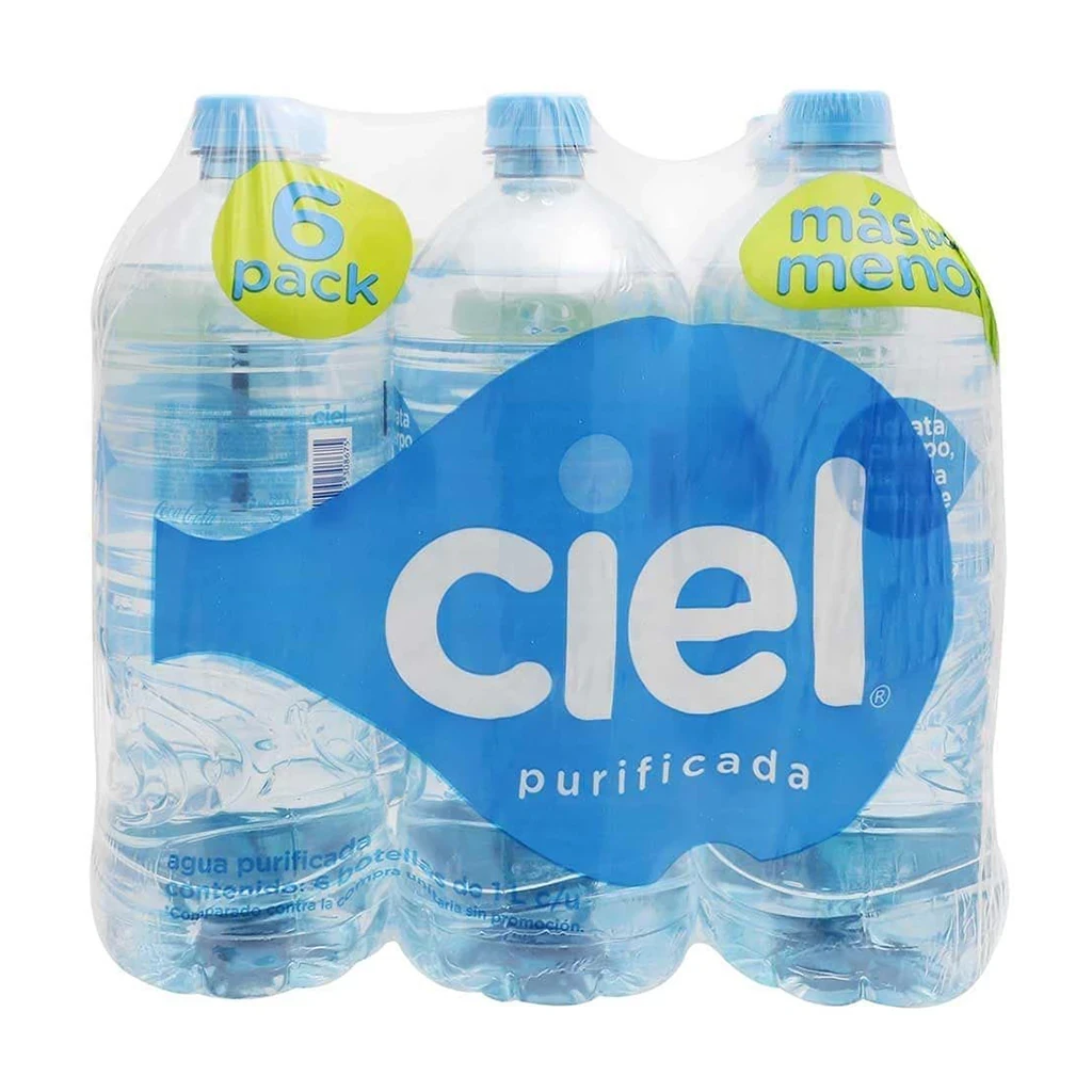 Agua Ciel 6 botellas de 1 l c/u