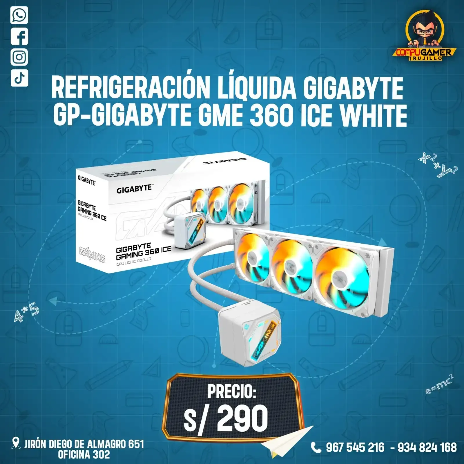 REFRIGERACIÓN LÍQUIDA GIGABYTE GP-GIGABYTE GME 360 ICE WHITE