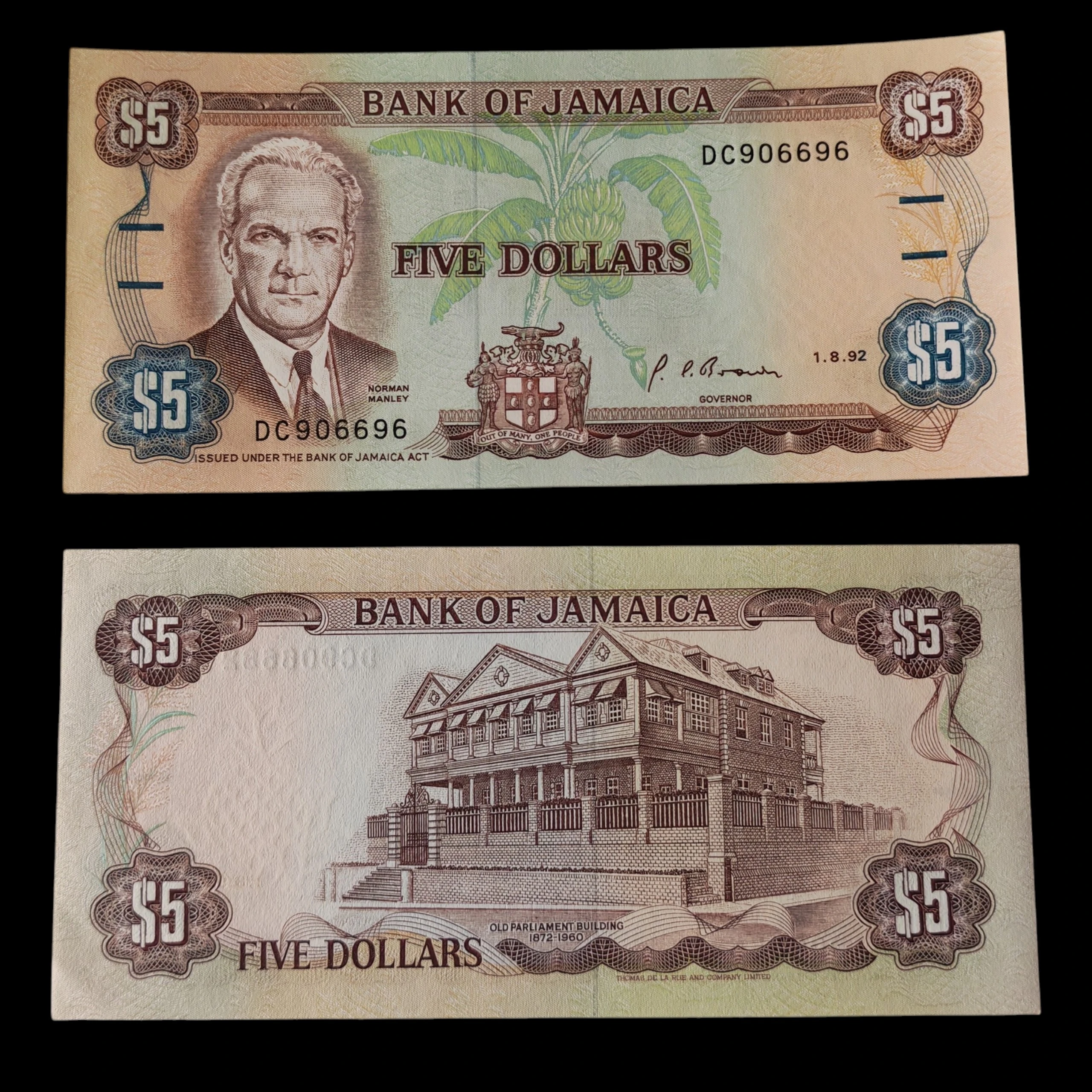 ° Jamaica 5 dolares UNC