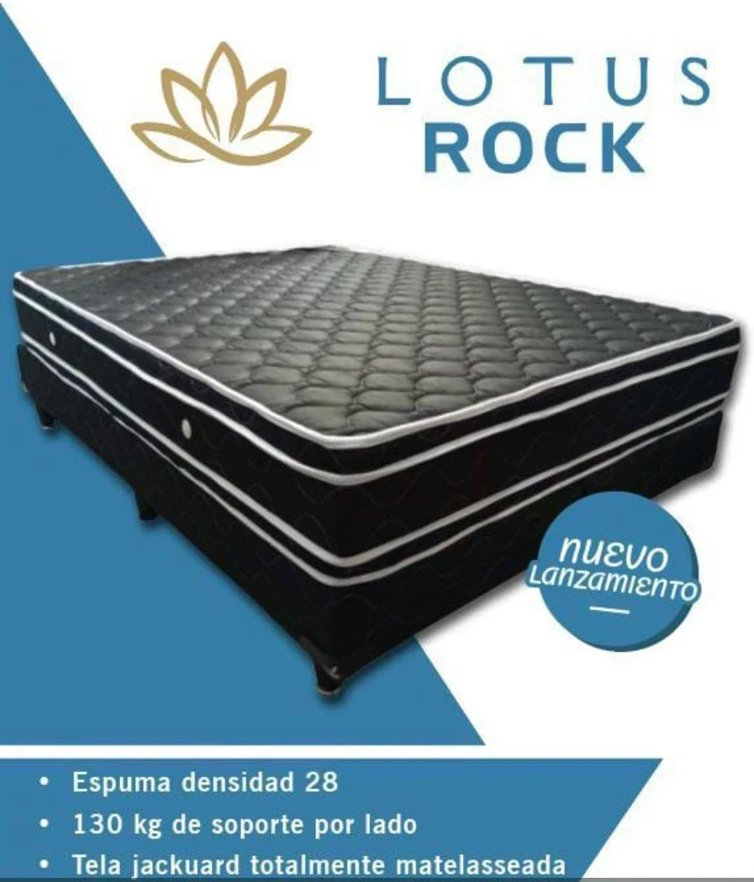 SOMIER LOTUS ROCK 2 1/2 PLAZAS DOBLE PILLOW