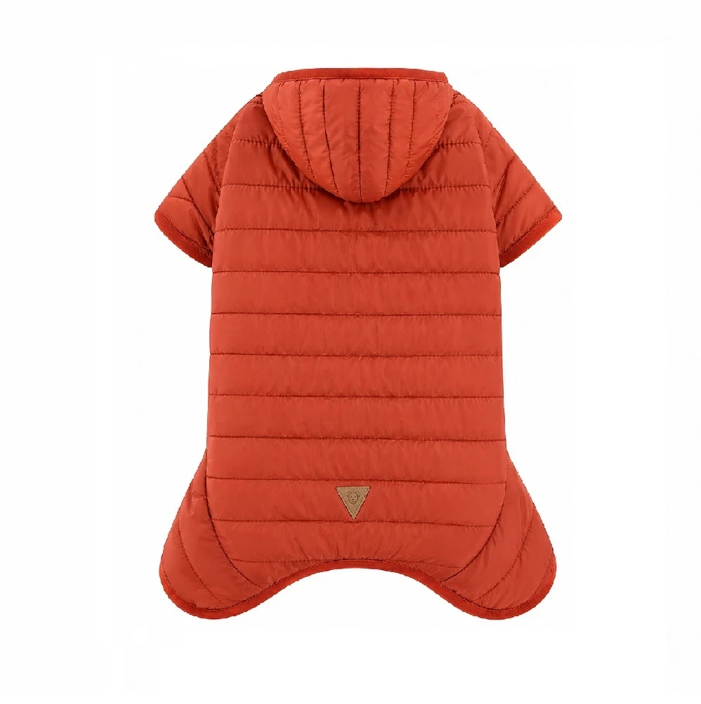 Enterizo  impermeable con forro peluche ladrillo