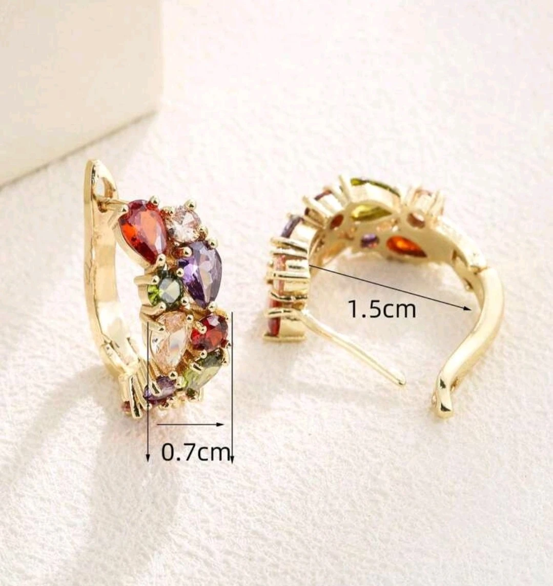Argolla de Zirconia con enchape de oro 3