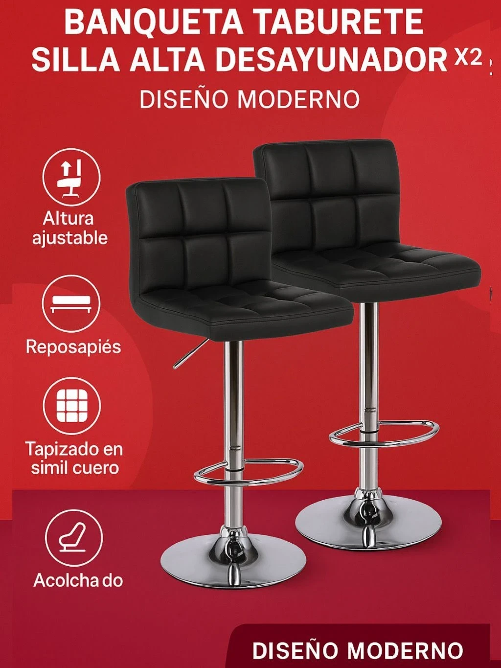 BANQUETA TABURETE cuadrados 