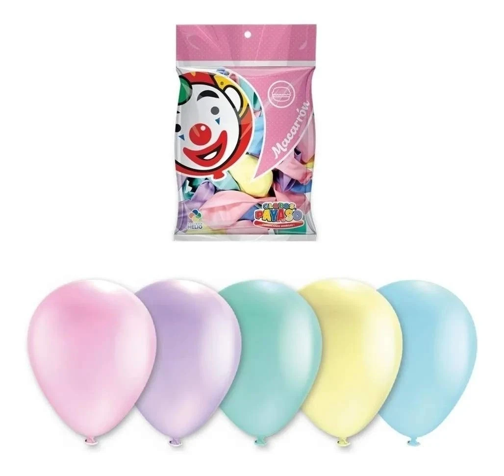 Globos.pastel #9 c/100 pzas 2