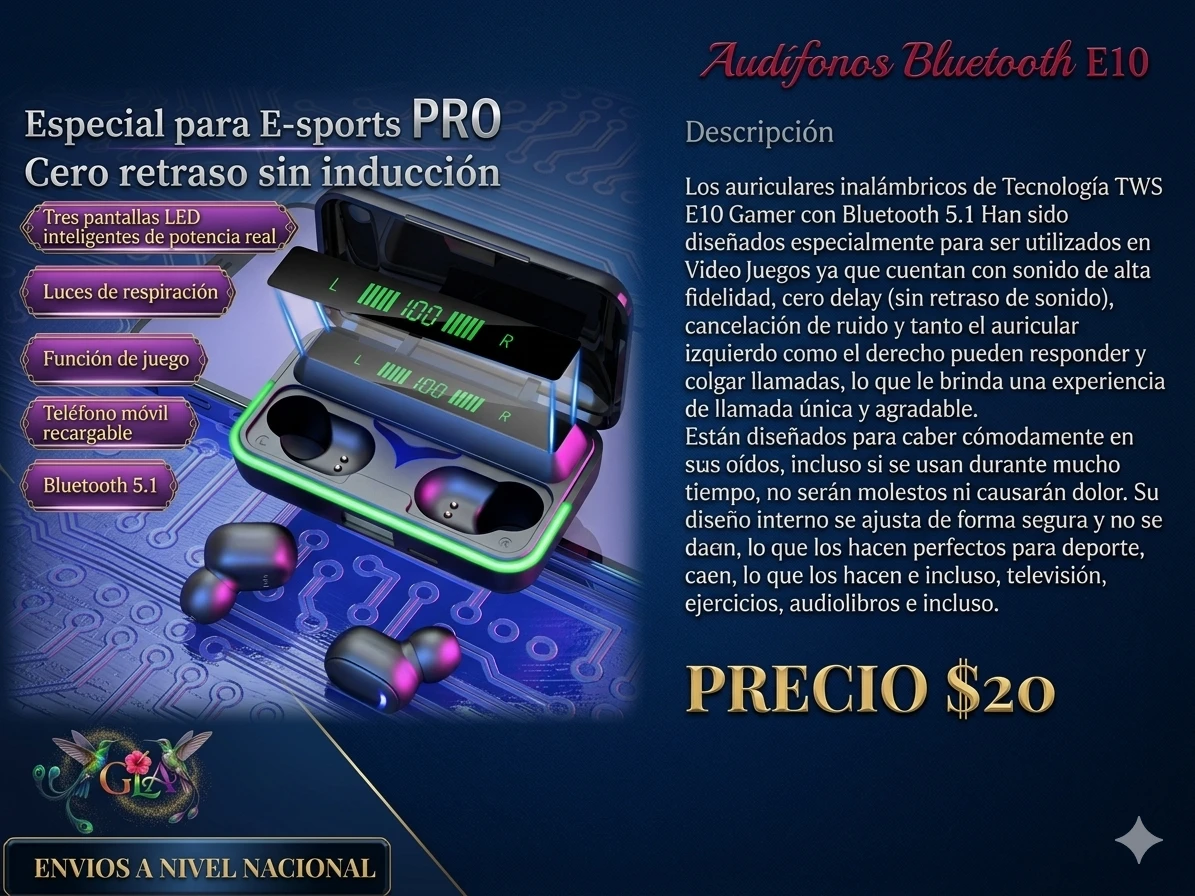 Audífonos bluetooth m10