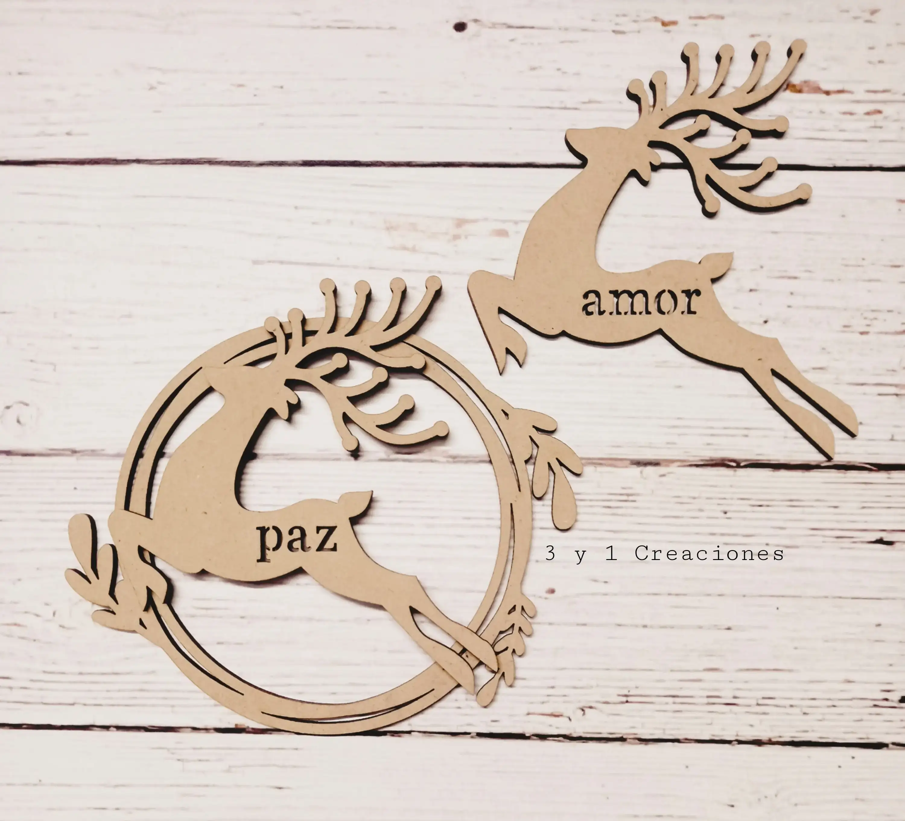 ORNAMENTO CORONA CON CIERVO 3