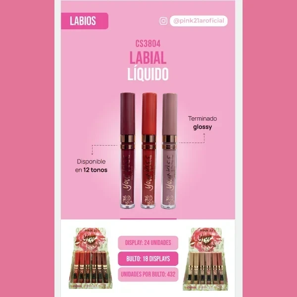 LIPGLOSS PINK 21 BRILLO LABIAL  CS3804