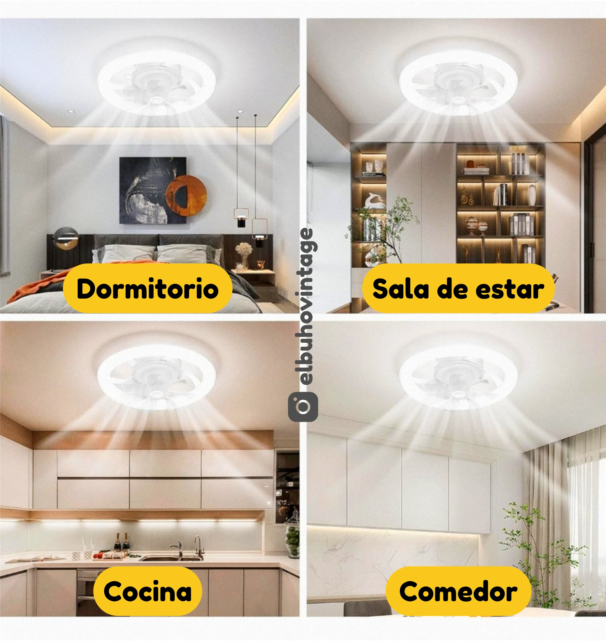 LÁMPARA VENTILADOR LED ROTACIÓN 360°  8