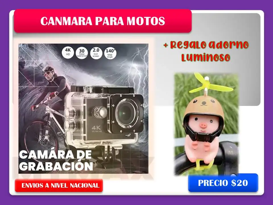 Camara para motos, impermeable  2