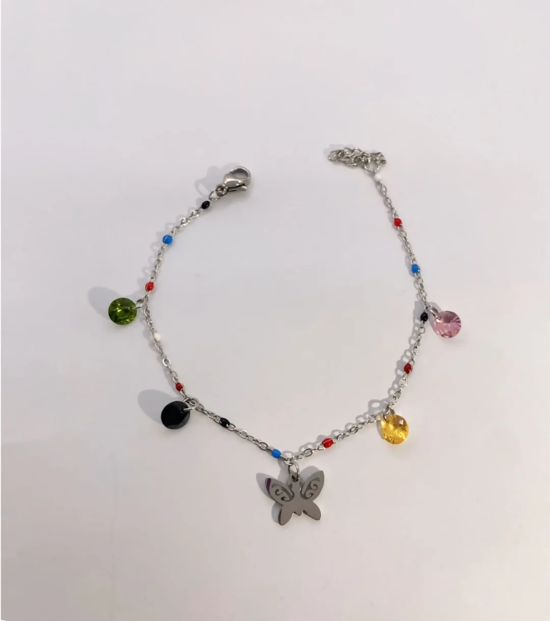Pulsera mariposa piedras 
