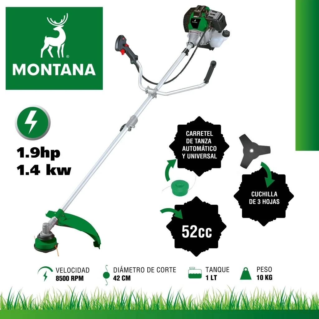 Desmalezadora a Nafta 52cc + Accesorios MONTANA 3