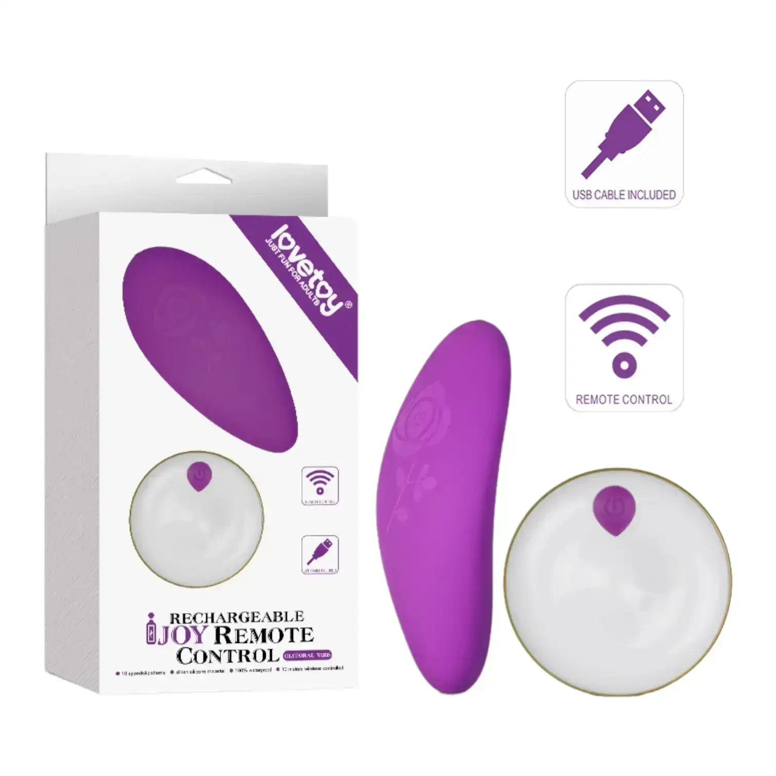 JOY REMOTE CONTROL RECARGABLE CLITORIAL 