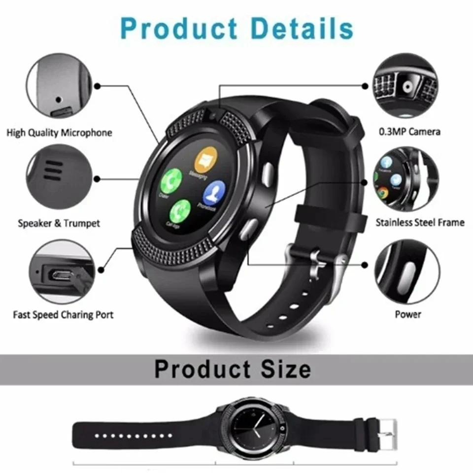 Reloj de telefono celular dz09 smart smartwatch chip 7