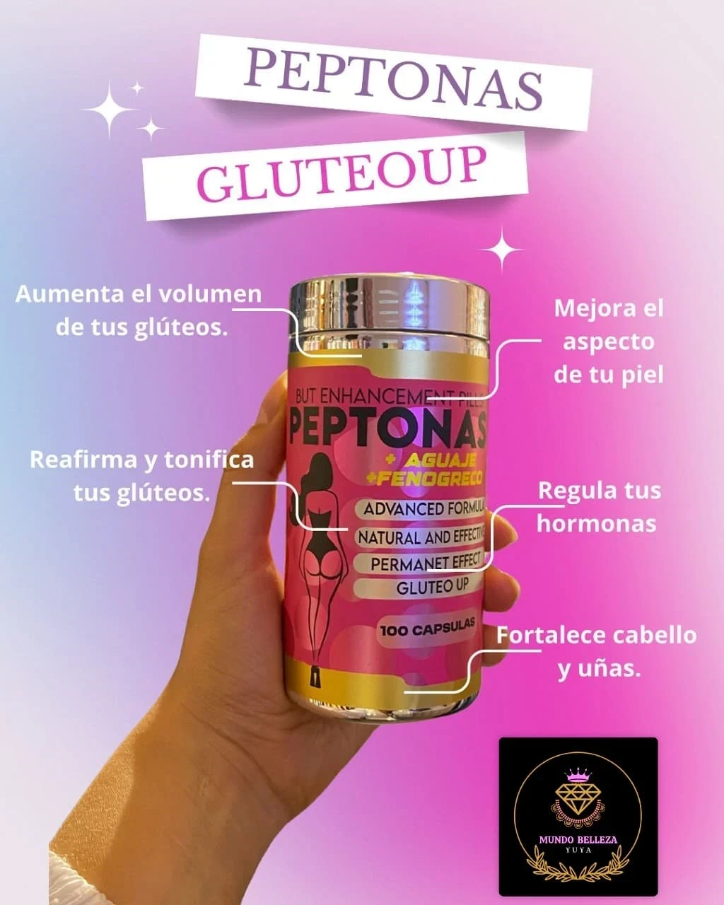 PEPTONAS GLUTEOS + AGUAJE + FENOGRECO  3