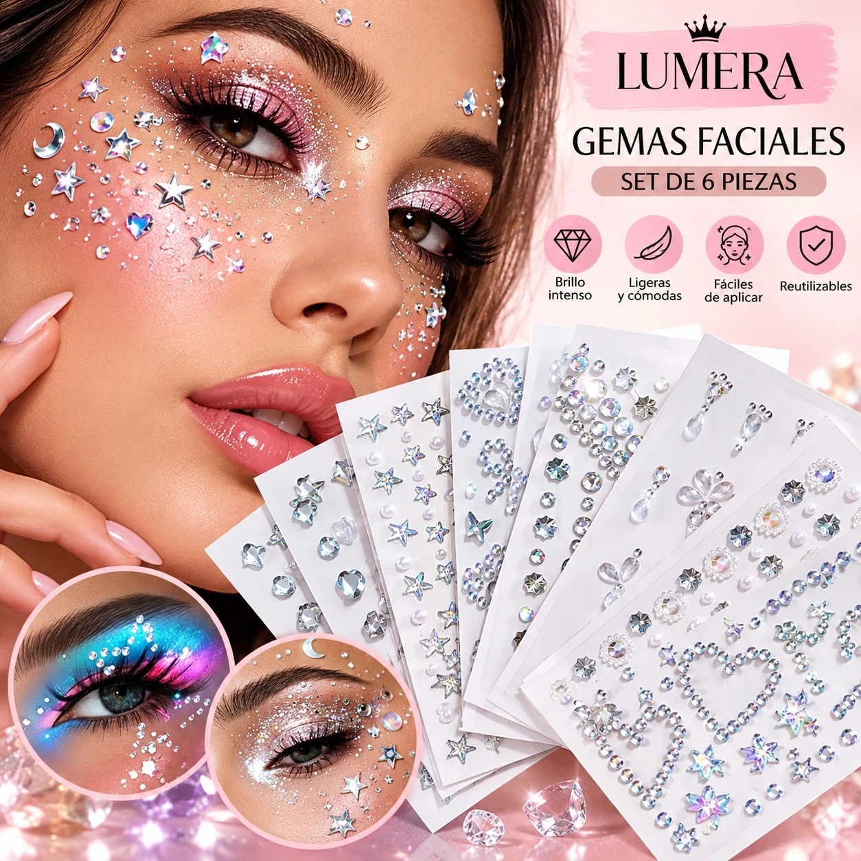 lumera piedras decorativas brillo estrella