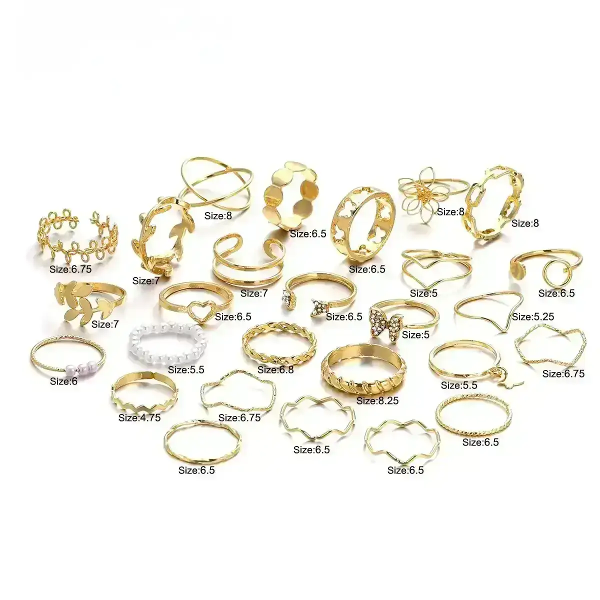 Set x27 Anillos Cascabel  REF: D17 4
