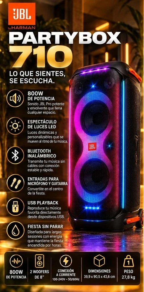 JBL PARTYBOX 710 *CONSULTAR DISPONIBILIDAD CON EL VENDEDOR*