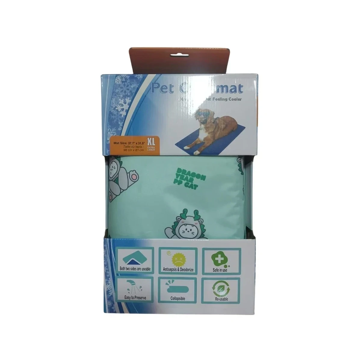 Colchoneta refrigerante pet cool mat diseño dinosaurio