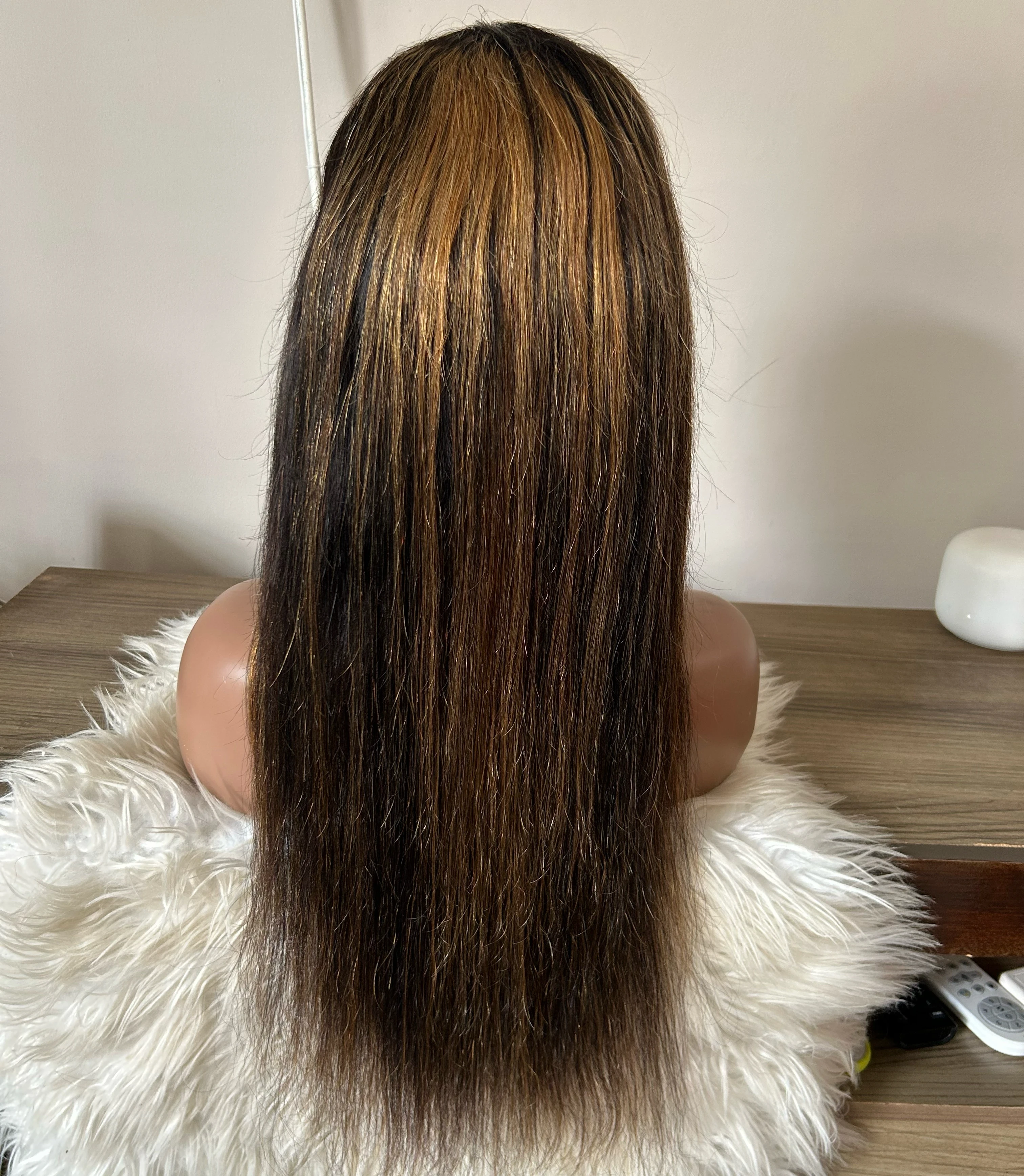 Peluca de cabello humano con encaje frontal degradado de 24 pulgadas, densidad del 180 %, rubio miel, pelucas onduladas con reflejos 1B/27 con encaje frontal 13x4 6