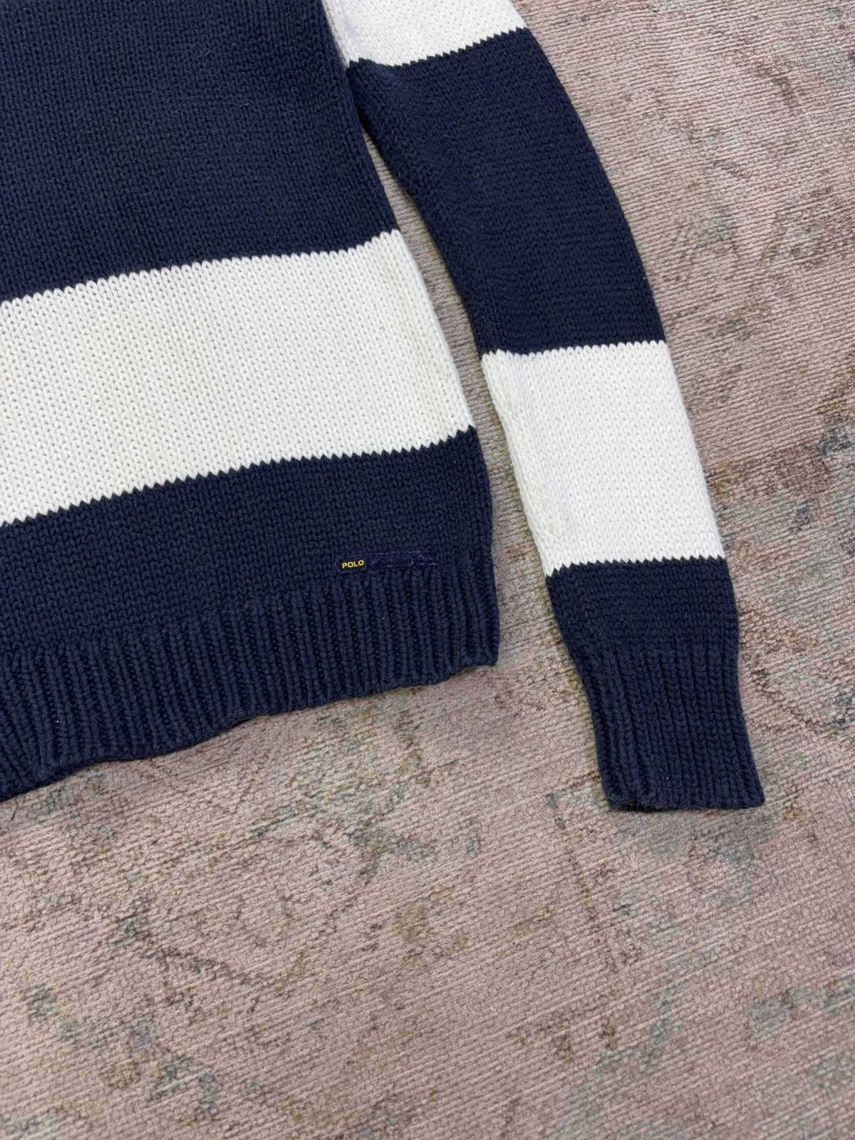 POLO RALPH LAUREN STRIPED TURTLENECK CHUNKY SWEATER 2