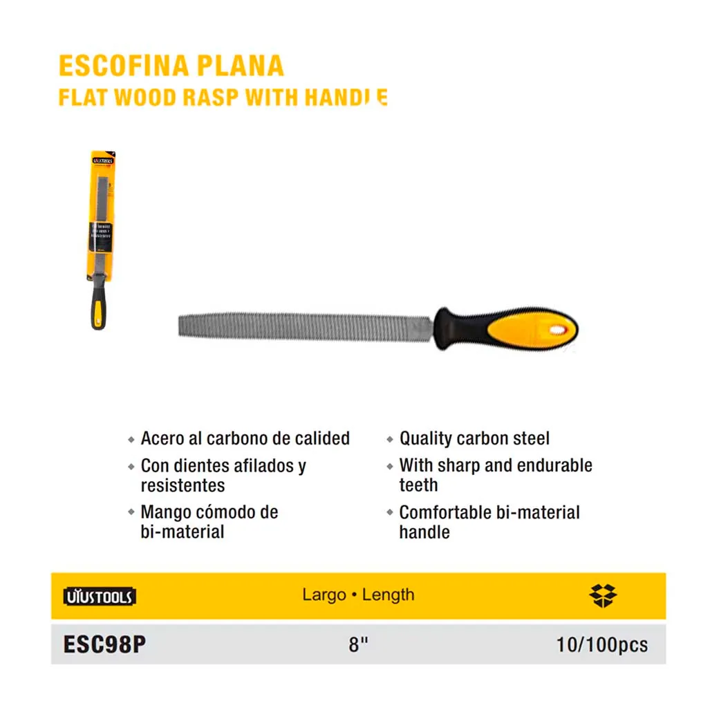 ESCOFINA PLANA UYUST 8"