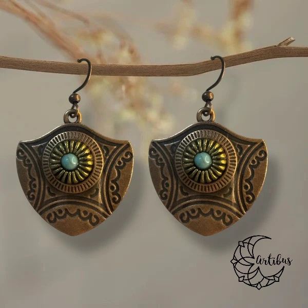 Pendientes Bohemios con diseño geométrico