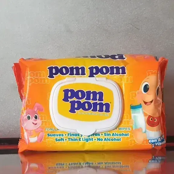 Toallas humedas pom pom 