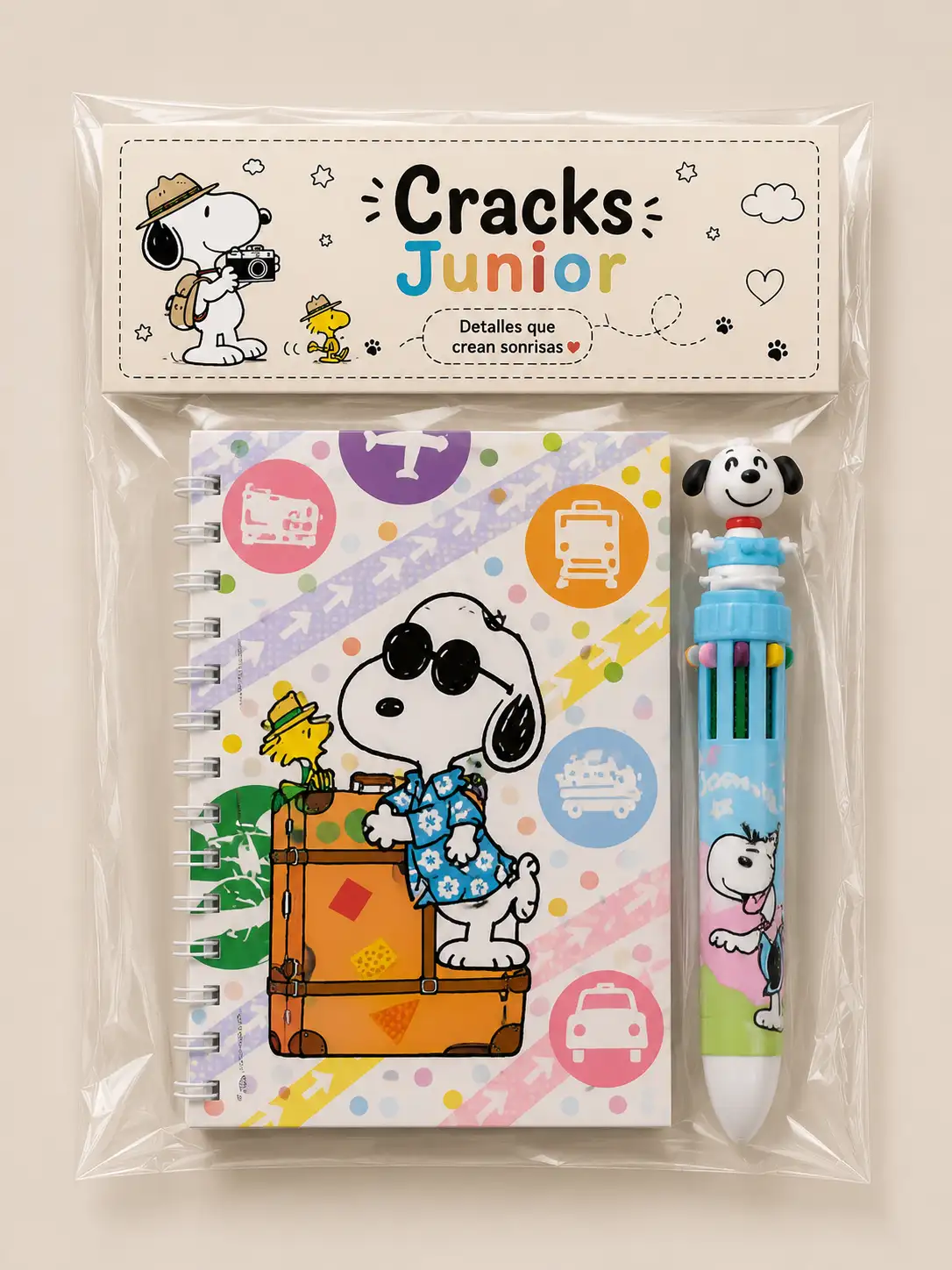 Kit Snoopy Libreta + Bolígrafo Varías minas
