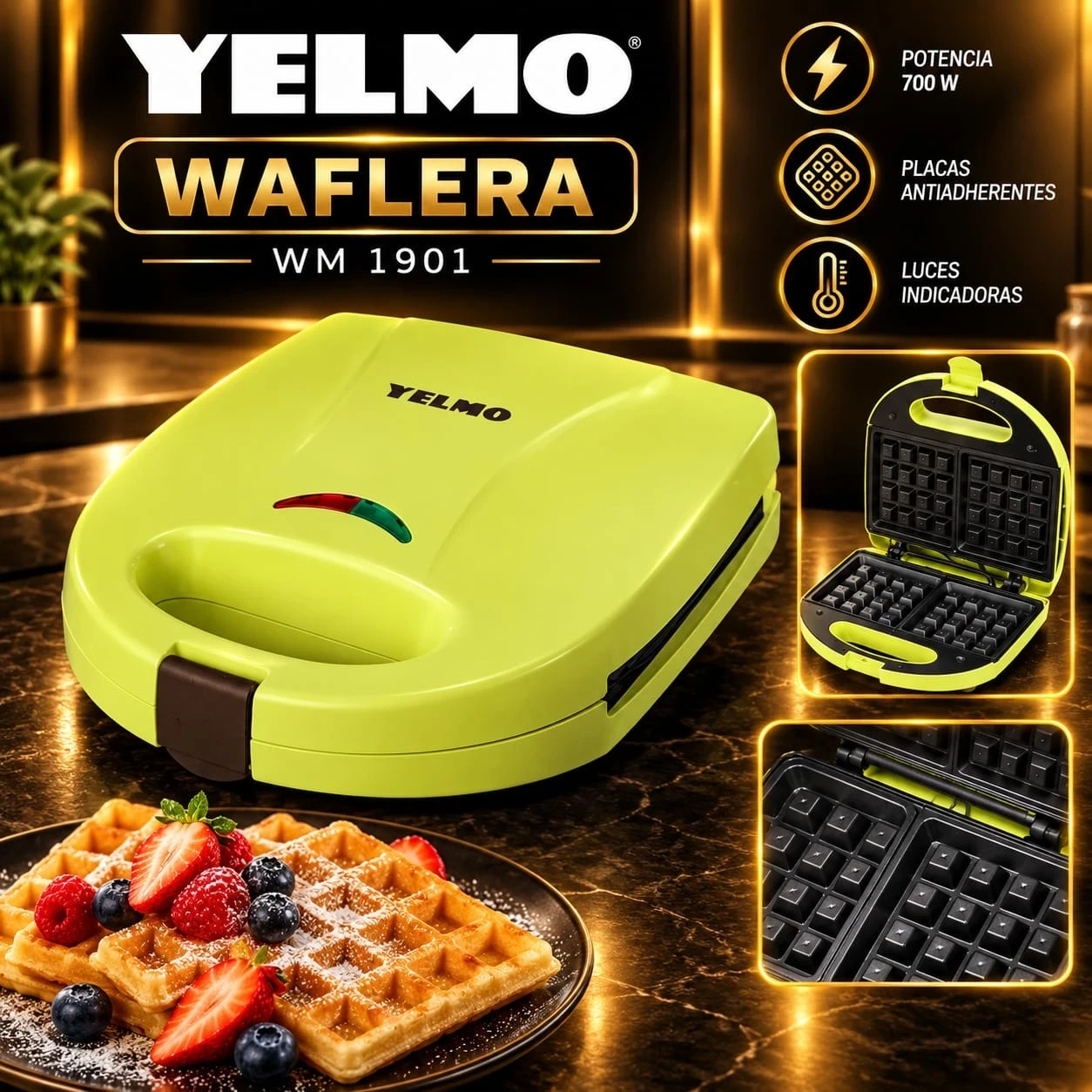 WAFLERA YELMO WM1901 *CONSULTAR DISPONIBILIDAD CON EL VENDEDOR*