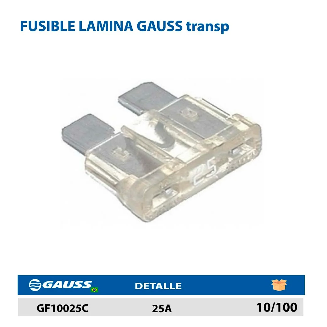 FUSIBLE LAMINA GAUSS transp 25A