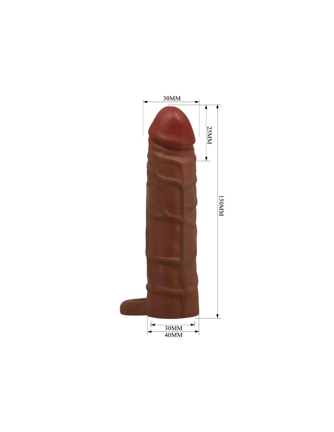 Funda de Pene Texturizada en TPR con Aro Escrotal de Estimulación